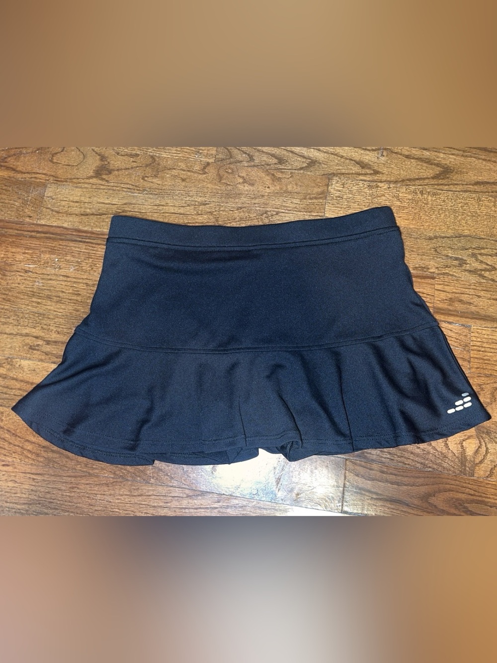 Black BCG tennis skirt with built-in-shorts